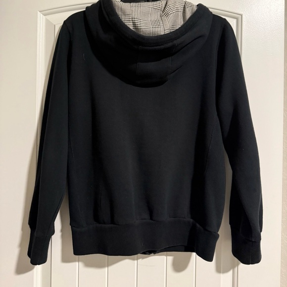 Marc Ecko Black Skull Hoodie with Plaid Lining - Picture 2 of 2